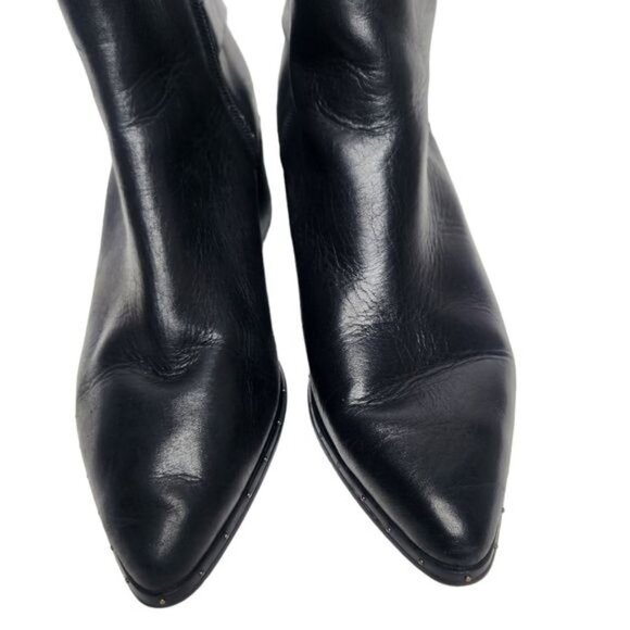 BLEECKER & BOND Georgia Black Leather Ankle Booties - Picture 3 of 14